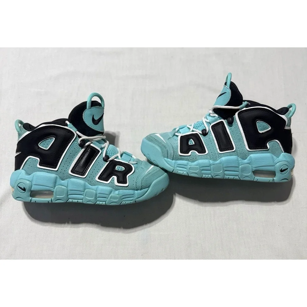 e Air More Uptempo Women's Size 8 Light Aqua Black 415082-403 Girls 6.5Y